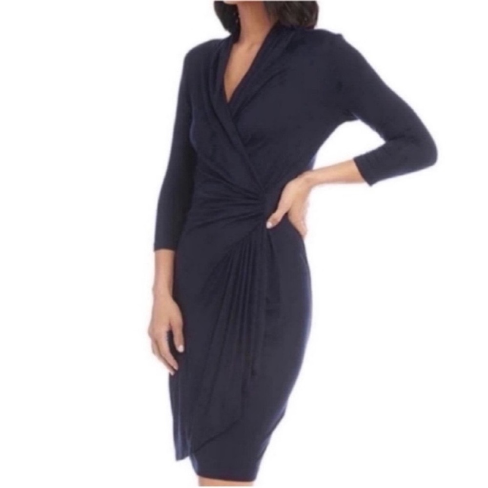 Karen Kane Navy Long Sleeve Dress